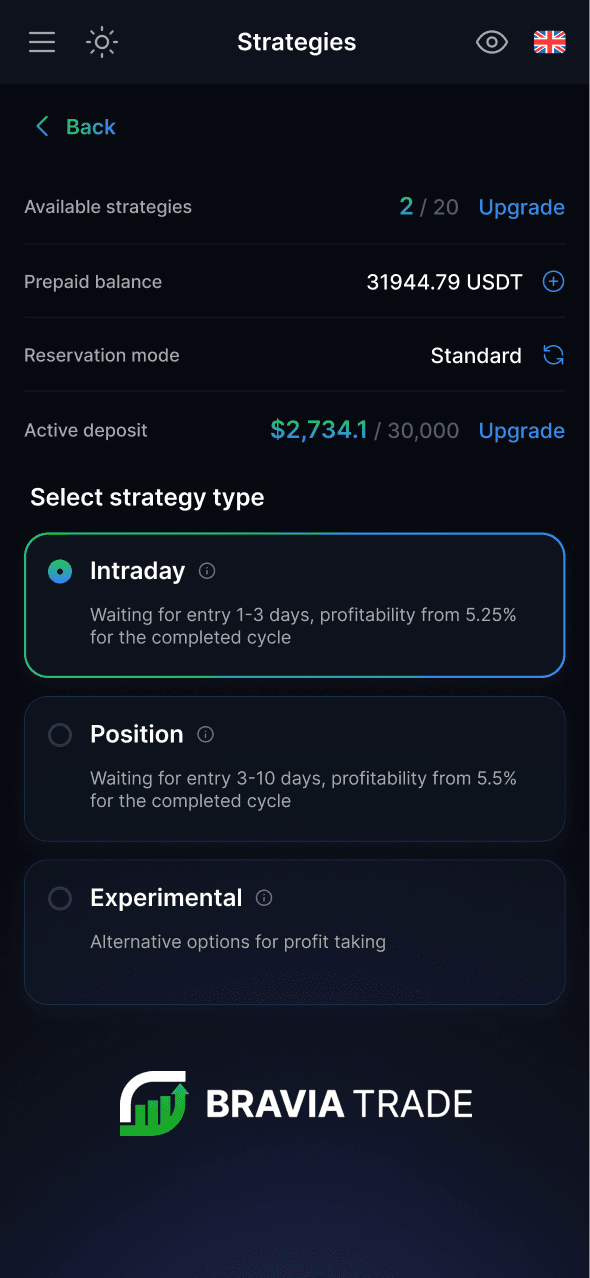 Mobile Trading Platform Screenshot 1