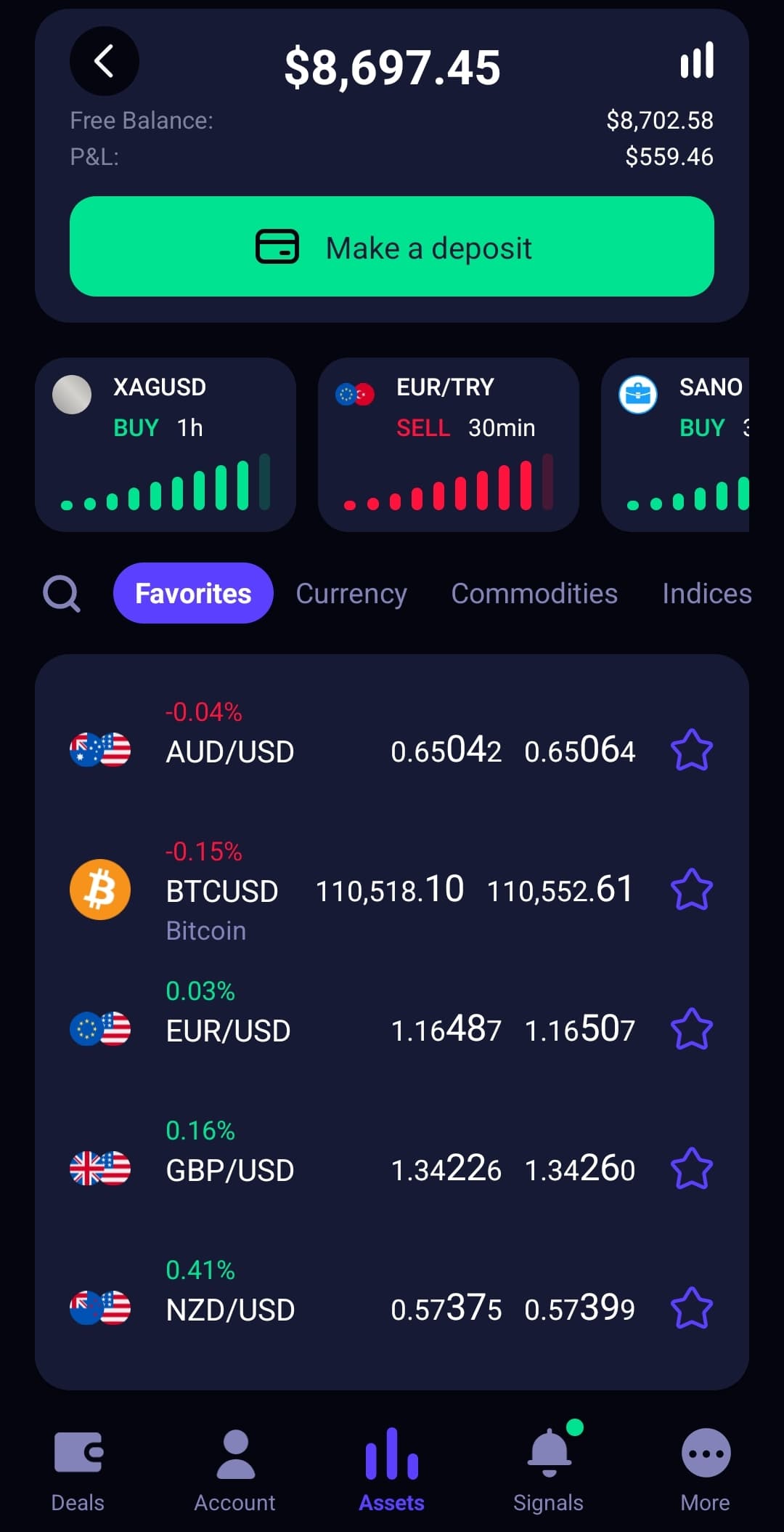 Mobile Trading Platform Screenshot 7
